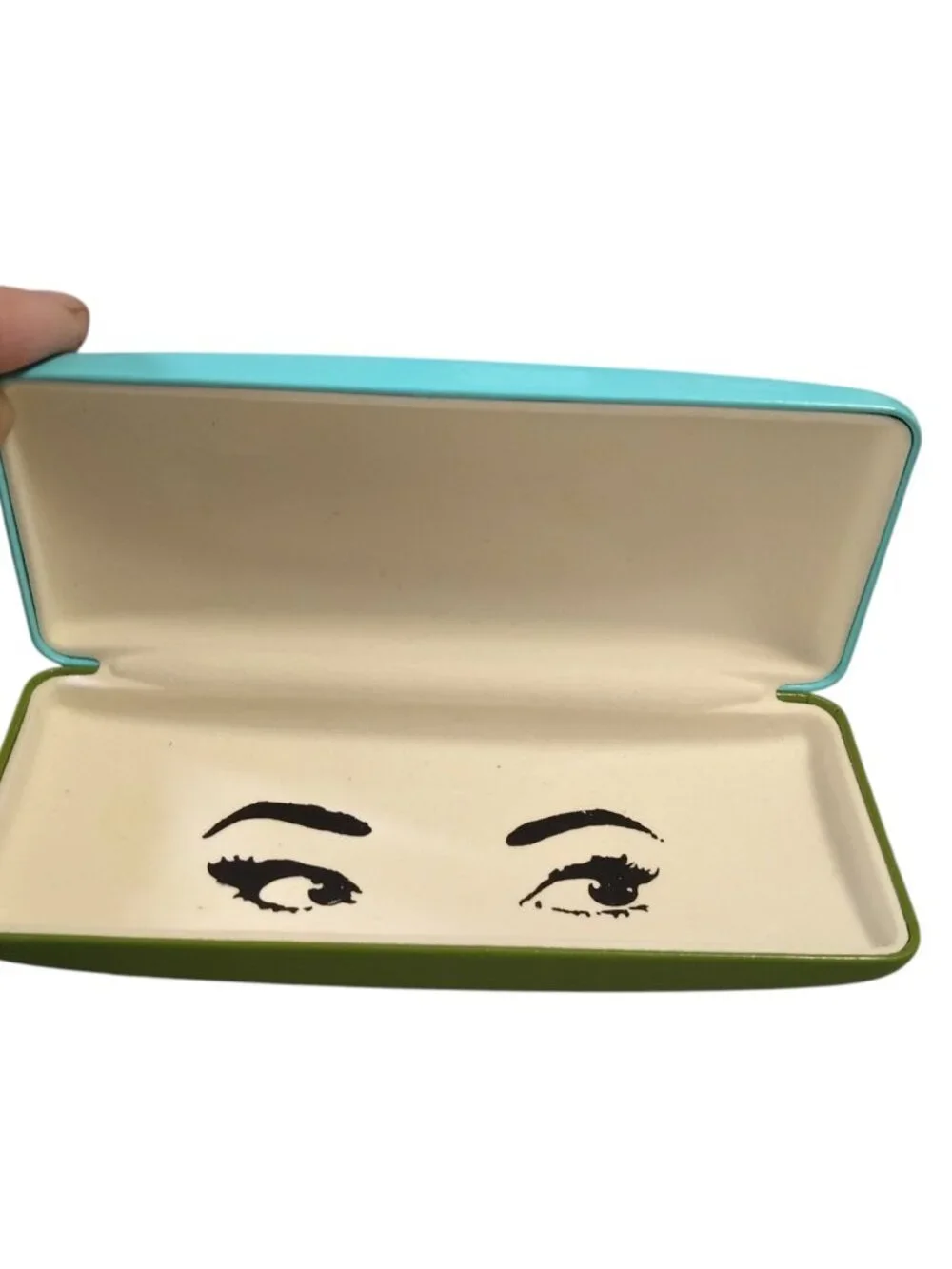 Kate Spade New York  Blue Green 2-Tone Hard Shell Eyeglass Sunglass Case